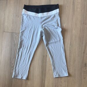 Reebok Women's Gray Capris with Black Waistband